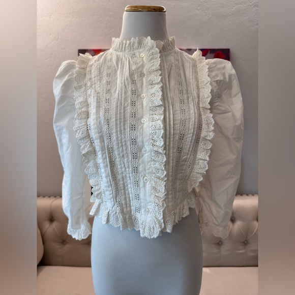 NWT DÔEN Amadine Blouse in Powder M - Picture 3 of 11